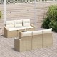 Sonata H Градински Софа Комплект 7 pcs Бежов и кремав 55 x 55 x 37 см