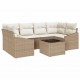 Sonata H Градински Софа Комплект 7 pcs Бежов и кремав 55 x 55 x 37 см
