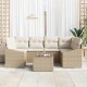 Sonata H Градински Софа Комплект 7 pcs Бежов и кремав 55 x 55 x 37 см