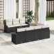 Sonata H Градински Софа Комплект 8 pcs Черен и кремав 55 x 55 x 37 см