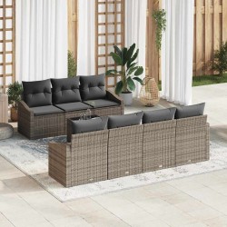 Sonata H Градински Софа Комплект с възглавница 8 pcs Сив 55 x 55 x 37 см - Canapele și bănci de grădină