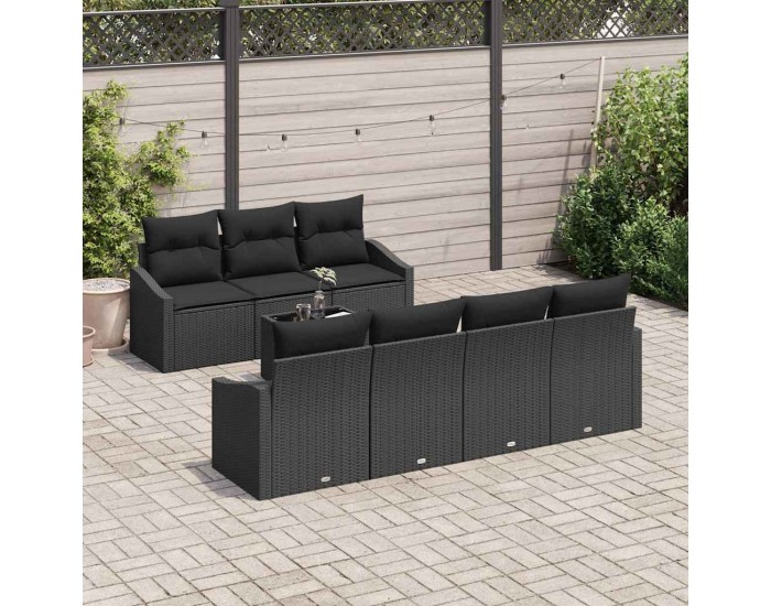 Sonata H Градински Софа Комплект 8 pcs Черно 55 x 55 x 37 см