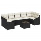 Sonata Set de canapea cu pernă Negru și Crem 55 x 55 x 37 cm poliratan
