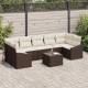 Sonata Set de canapea cu pernă Maro și Crem 55 x 55 x 37 cm poliratan