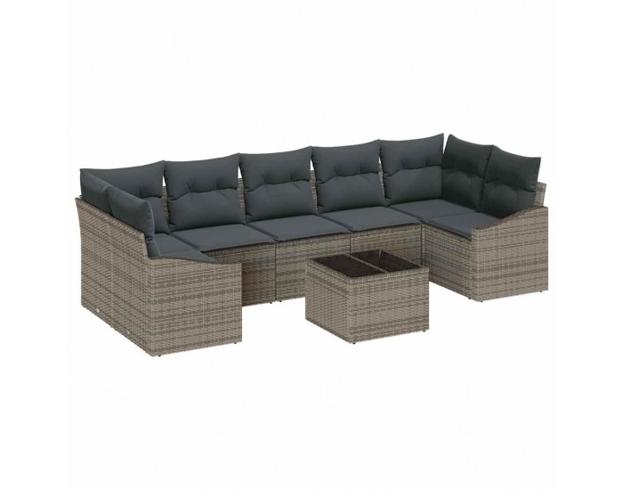 Sonata H Градински Софа Комплект с възглавница 8 pcs Сив 55 x 55 x 37 см