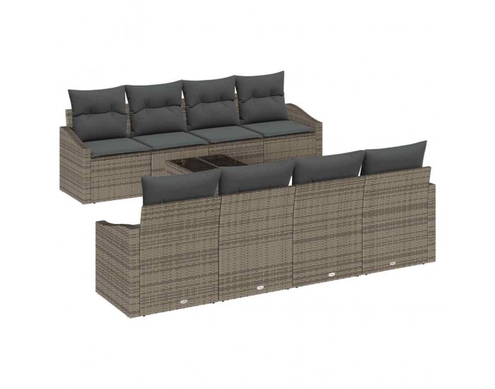 Sonata H Градински Софа Комплект с възглавница 9 pcs Сив 55 x 55 x 37 см