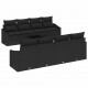 Sonata H Градински Софа Комплект 9 pcs Черно 55 x 55 x 37 см