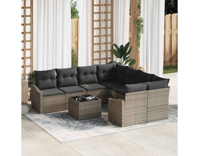 Sonata H Градински Софа Комплект с възглавница 9 pcs Сив 55 x 55 x 37 см
