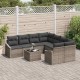 Sonata H Градински Софа Комплект с възглавница 9 pcs Сив 55 x 55 x 37 см