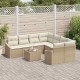 Sonata H Градински Софа Комплект 9 pcs Бежов и кремав 55 x 55 x 37 см