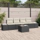 Sonata H Градински Софа Комплект 5 pcs Черен и кремав 55 x 55 x 37 см