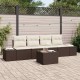 Sonata H Градински Софа Комплект 5 pcs Кафяв и Кремав 55 x 55 x 37 см