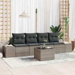 Sonata H Градински Софа Комплект с възглавница 5 pcs Сив 55 x 55 x 37 см - Canapele și bănci de grădină