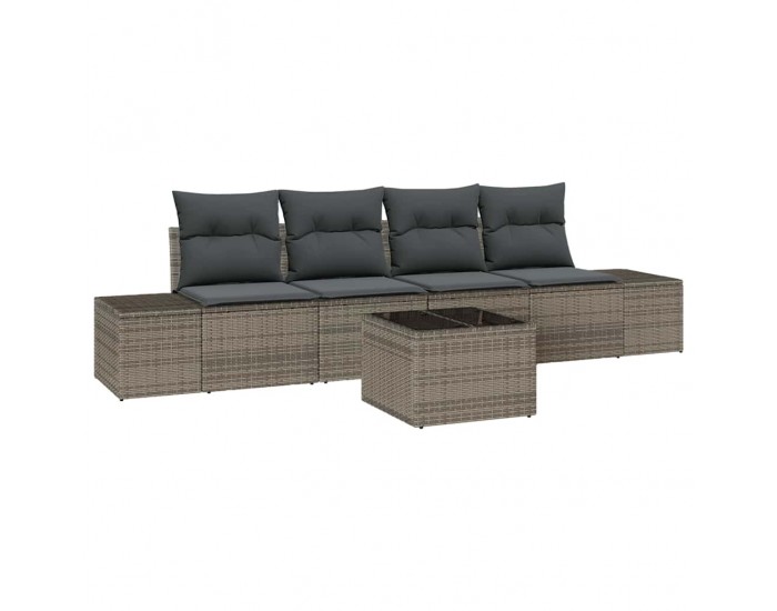Sonata H Градински Софа Комплект с възглавница 5 pcs Сив 55 x 55 x 37 см