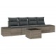 Sonata H Градински Софа Комплект с възглавница 5 pcs Сив 55 x 55 x 37 см