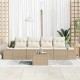 Sonata H Градински Софа Комплект 5 pcs Бежов и кремав 55 x 55 x 37 см