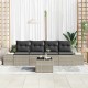Sonata H Градински Софа Комплект 5 pcs Светлосиво 55 x 55 x 37 см
