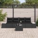Sonata H Градински Софа Комплект 5 pcs Черно 55 x 55 x 37 см
