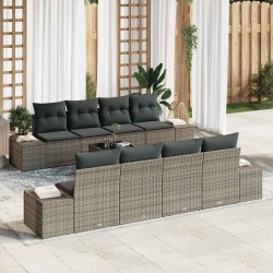 Sonata H Градински Софа Комплект с възглавница 7 pcs Сив 55 x 55 x 37 см - Canapele și bănci de grădină