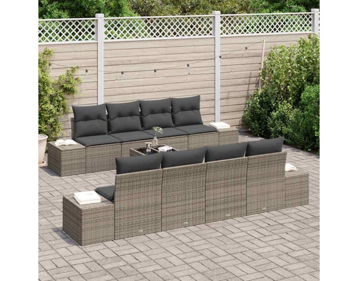 Sonata H Градински Софа Комплект с възглавница 7 pcs Сив 55 x 55 x 37 см