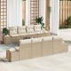 Sonata H Градински Софа Комплект 7 pcs бежово и кремаво 55 x 55 x 37 см