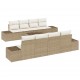 Sonata H Градински Софа Комплект 7 pcs бежово и кремаво 55 x 55 x 37 см