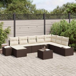 Sonata H Градински Софа Комплект 9 pcs 319 x 209 x 85 см Полиратан - Canapele și bănci de grădină