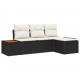 Sonata H с възглавница Регулирума 4 pcs Черно 239 x 117 x 37 см
