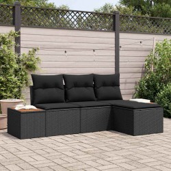 Sonata H с възглавница Регулирума 4 pcs Черно 239 x 117 x 37 см - Canapele și bănci de grădină