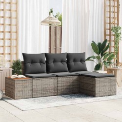Sonata H с възглавница Регулирума 4 pcs Сив 239 x 117 x 37 см - Canapele și bănci de grădină