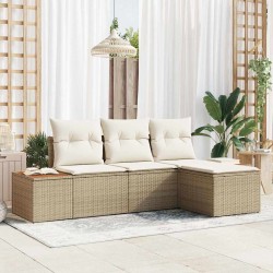 Sonata H с възглавница Регулирума 4 pcs Бежово 239 x 117 x 37 см - Canapele și bănci de grădină