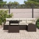 Sonata H Градински Софа Комплект 6 pcs Кафяво и кремаво 100 x 55 x 73 см