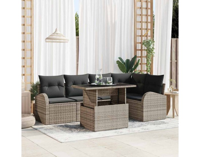 Sonata H Градински Софа Комплект 6 pcs Сив 100 x 55 x 73 см