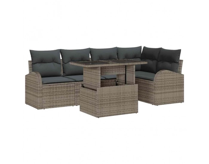 Sonata H Градински Софа Комплект 6 pcs Сив 100 x 55 x 73 см