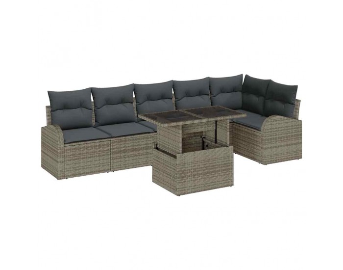 Sonata H Градински Софа Комплект 7 pcs Сив 100 x 55 x 73 см