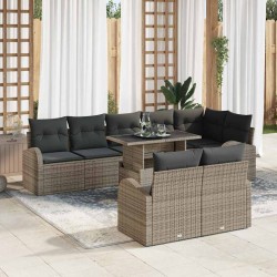 Sonata H Градински Софа Комплект 9 pcs Сив 100 x 55 x 73 см - Canapele și bănci de grădină
