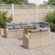 Sonata Set de canapele pentru grădină 9 buc. Beige și gri deschis