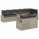 Sonata H Градински Софа Комплект 9 pcs Светлосиво 100 x 55 x 73 см