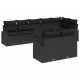Sonata H Градински Софа Комплект 9 pcs Черно 100 x 55 x 73 см