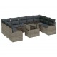 Sonata H Градински Софа Комплект 10 pcs Сив 100 x 55 x 73 см
