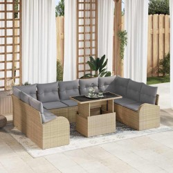 Sonata H Градински Софа Комплект 10 pcs бежово и светлосиво - Canapele și bănci de grădină
