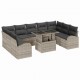 Sonata H Градински Софа Комплект 10 pcs Светлосиво 100 x 55 x 73 см