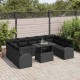 Sonata H Градински Софа Комплект 10 pcs Черно 100 x 55 x 73 см