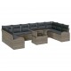 Sonata H Градински Софа Комплект 11 pcs Сив 100 x 55 x 73 см
