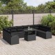 Sonata H Градински Софа Комплект 11 pcs Черно 100 x 55 x 73 см