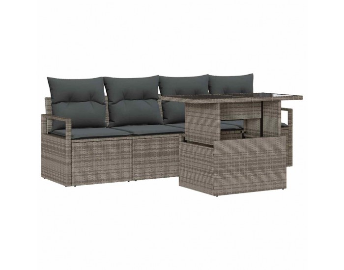 Sonata H Градински Софа Комплект 5 pcs Сив 100 x 55 x 73 см