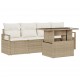 Sonata H Градински Софа Комплект 5 pcs бежово и кремаво 100 x 55 x 73 см