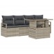 Sonata H Градински Софа Комплект 5 pcs Светлосиво 100 x 55 x 73 см