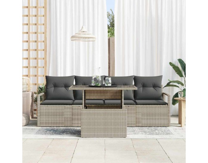 Sonata H Градински Софа Комплект 5 pcs Светлосиво 100 x 55 x 73 см