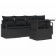 Sonata H Градински Софа Комплект 5 pcs Черно 100 x 55 x 73 см